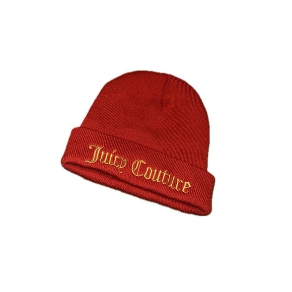 Juicy Couture “Yes Oui Can” Red Beanie Hat - Picture 3 of 3